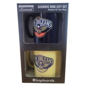 New Orleans Pelicans 2-Pack 15oz. Mugs Officially‎ Licensed Ceramic Gift Set